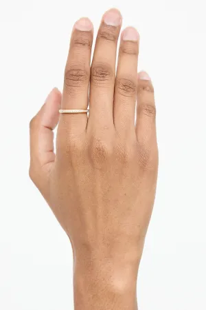 18K Yellow Gold & Diamond Slim Ring