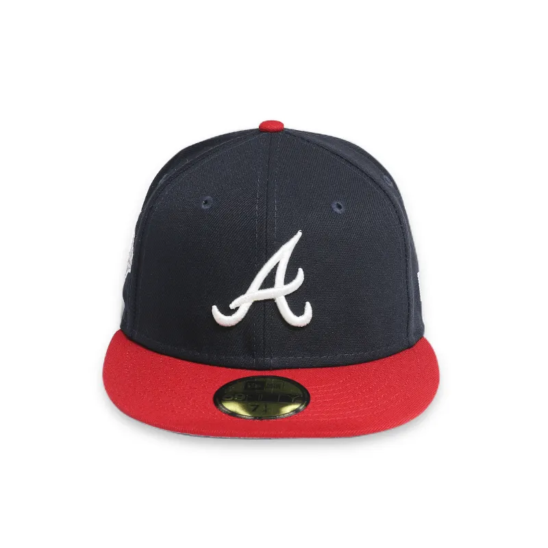[60243505] Atlanta Braves 98 WS "POP SWEAT" Navy 59FIFTY Men's Fitted Hat
