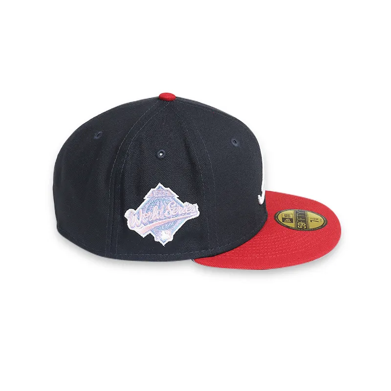 [60243505] Atlanta Braves 98 WS "POP SWEAT" Navy 59FIFTY Men's Fitted Hat