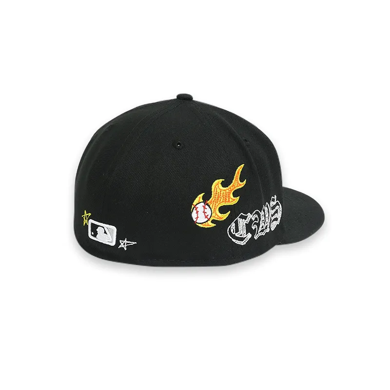 [60243719] Chicago White Sox "Scribble" Black 59FIFTY Mens Fitted Hat