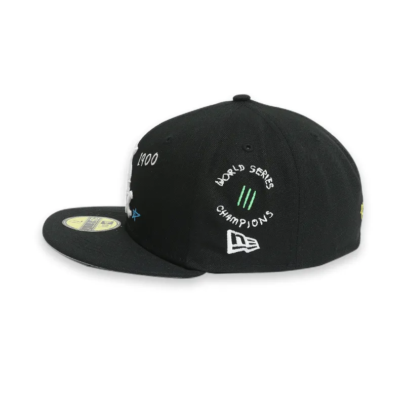 [60243719] Chicago White Sox "Scribble" Black 59FIFTY Mens Fitted Hat