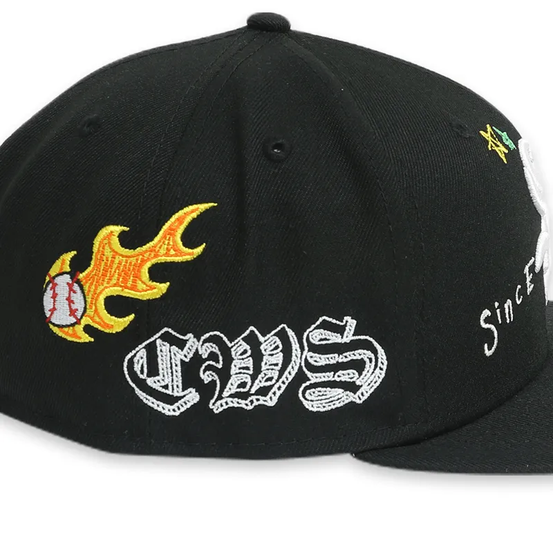 [60243719] Chicago White Sox "Scribble" Black 59FIFTY Mens Fitted Hat