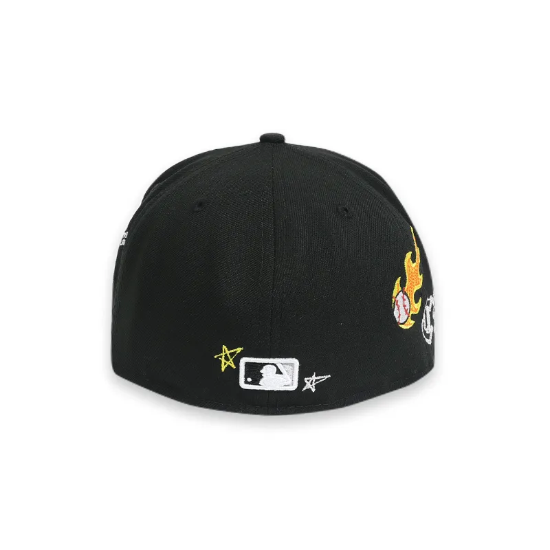 [60243719] Chicago White Sox "Scribble" Black 59FIFTY Mens Fitted Hat