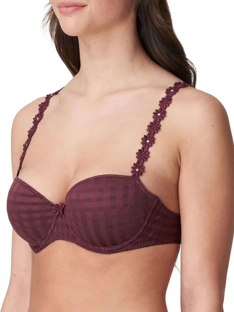 Avero Padded Balcony Bra - Wine