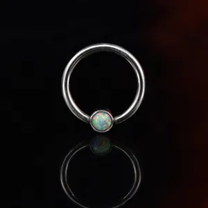 BCR Ball Closure Ring with Opal