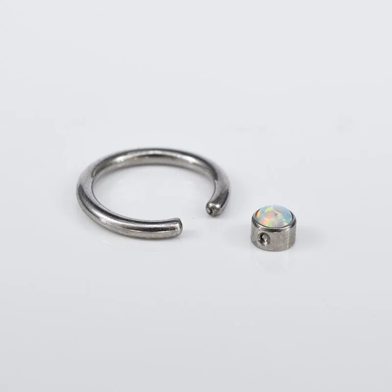 BCR Ball Closure Ring with Opal