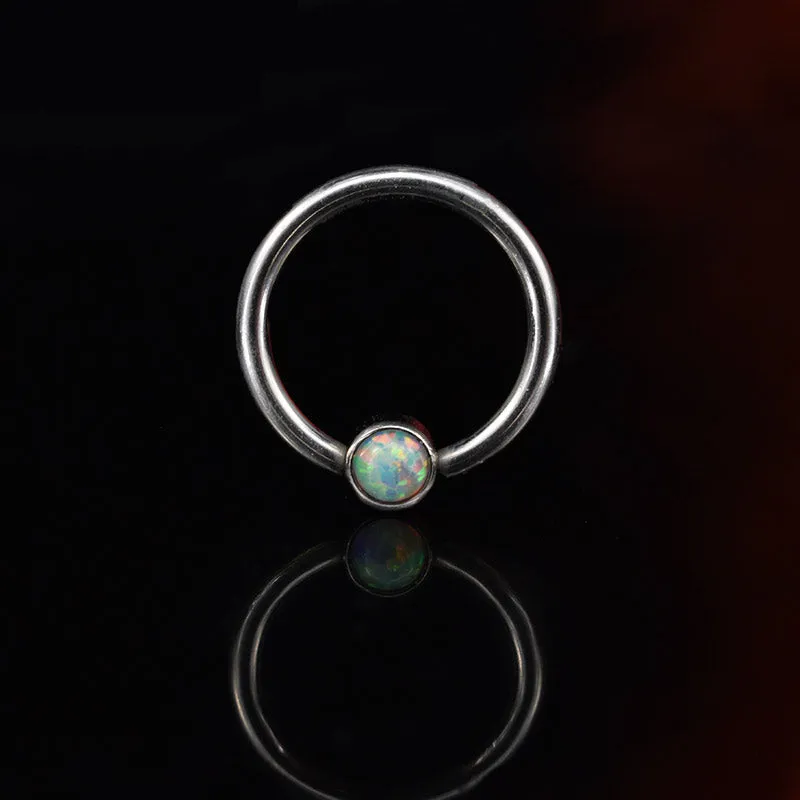 BCR Ball Closure Ring with Opal