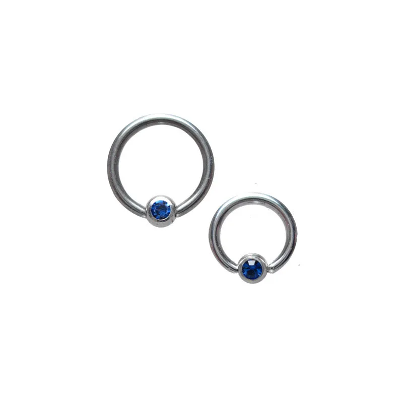 BCR Ring with Blue Gem