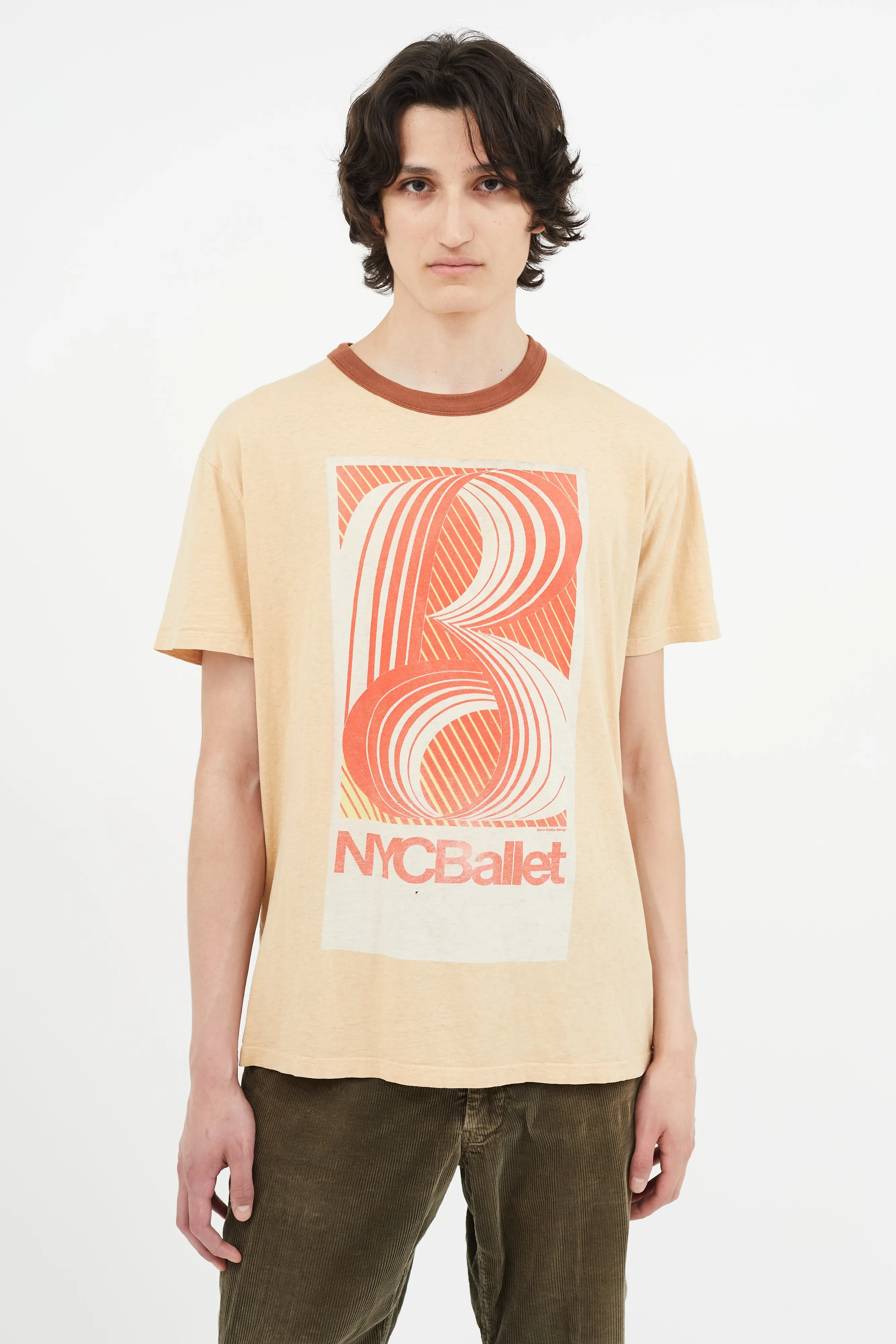 Beige Graphic Print T-Shirt