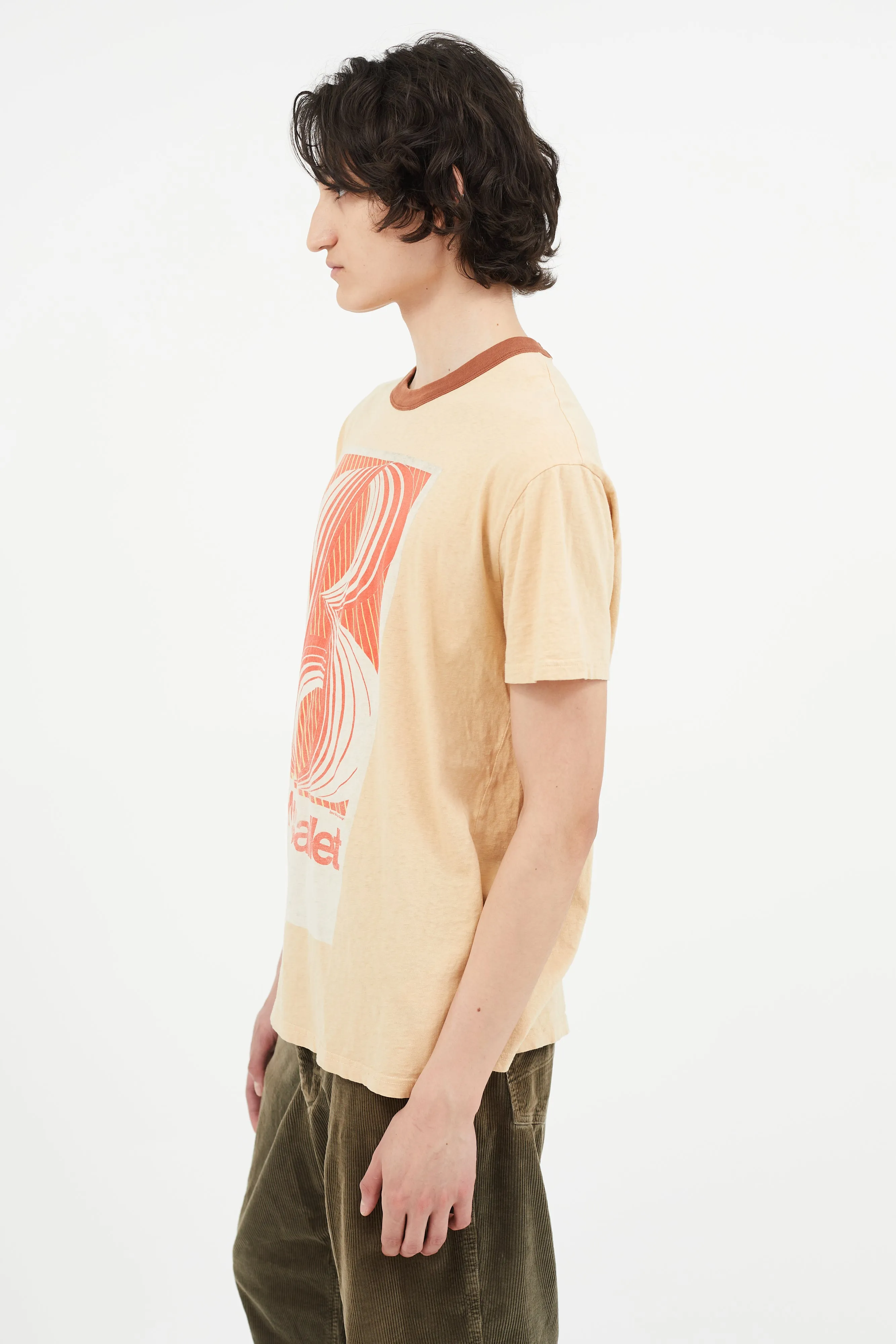 Beige Graphic Print T-Shirt