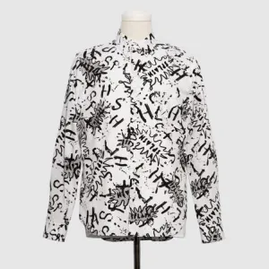 BLACK Comme des Garçons Graphic Shirt (White/Black)