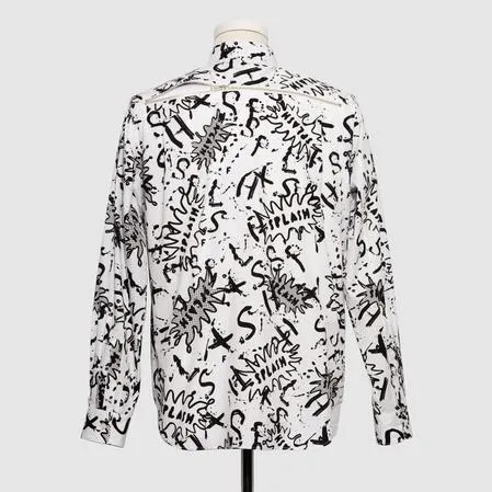 BLACK Comme des Garçons Graphic Shirt (White/Black)