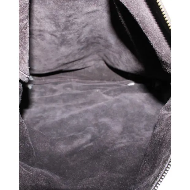Celine Brown Print Velvet Shoulder Bag