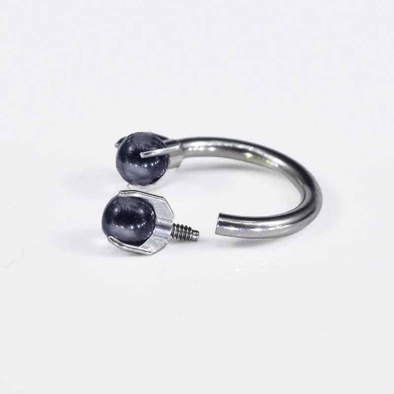 Circular Barbell 1.2mm with Amethyst Balls