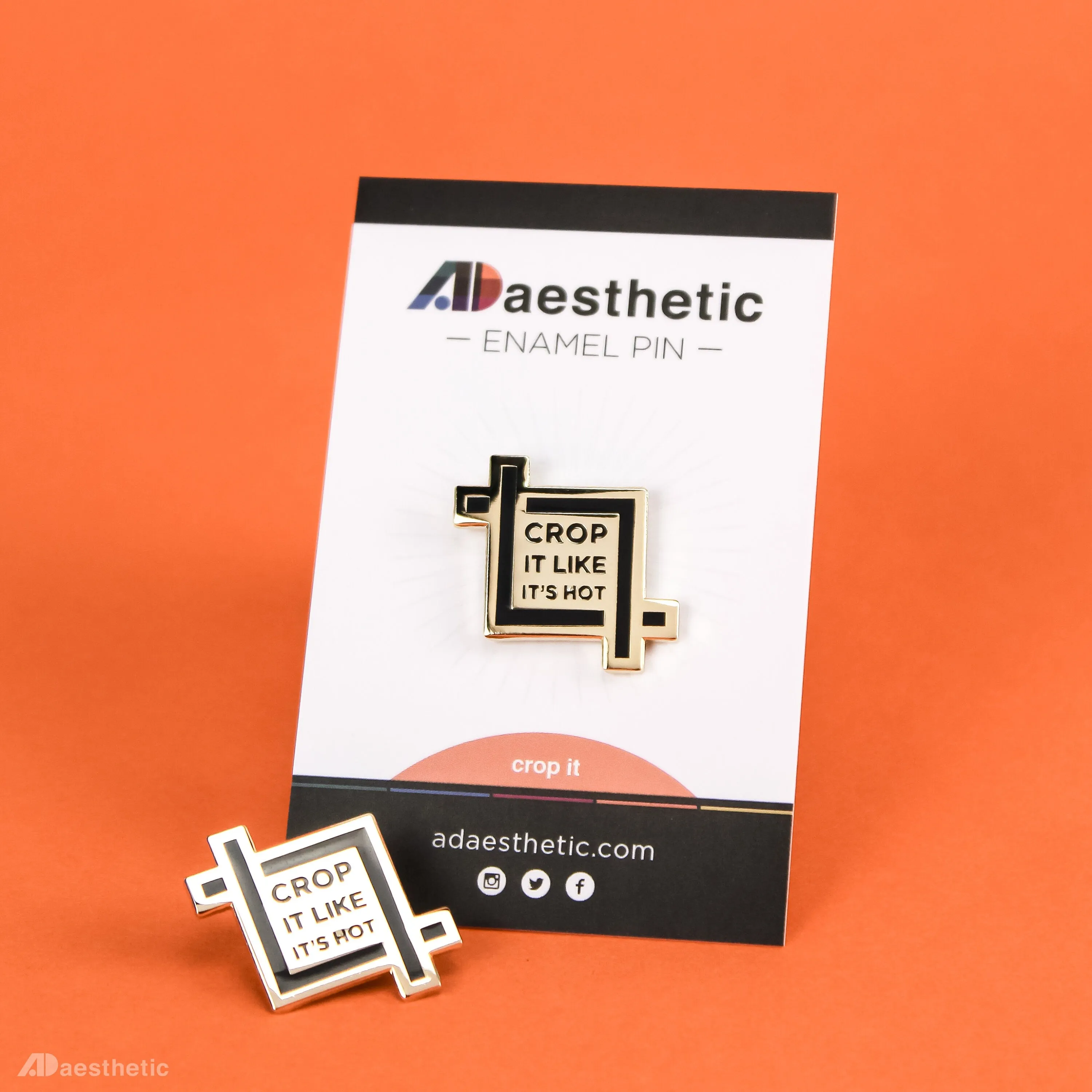 Crop It Enamel Lapel Pin
