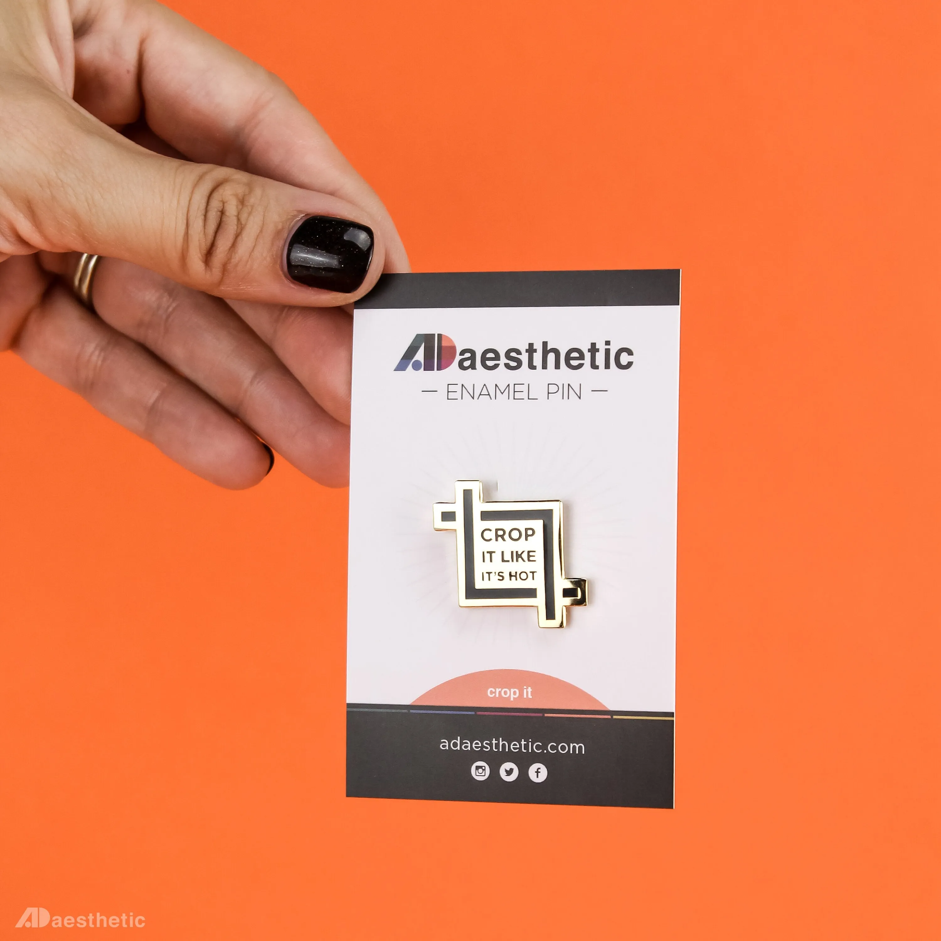 Crop It Enamel Lapel Pin