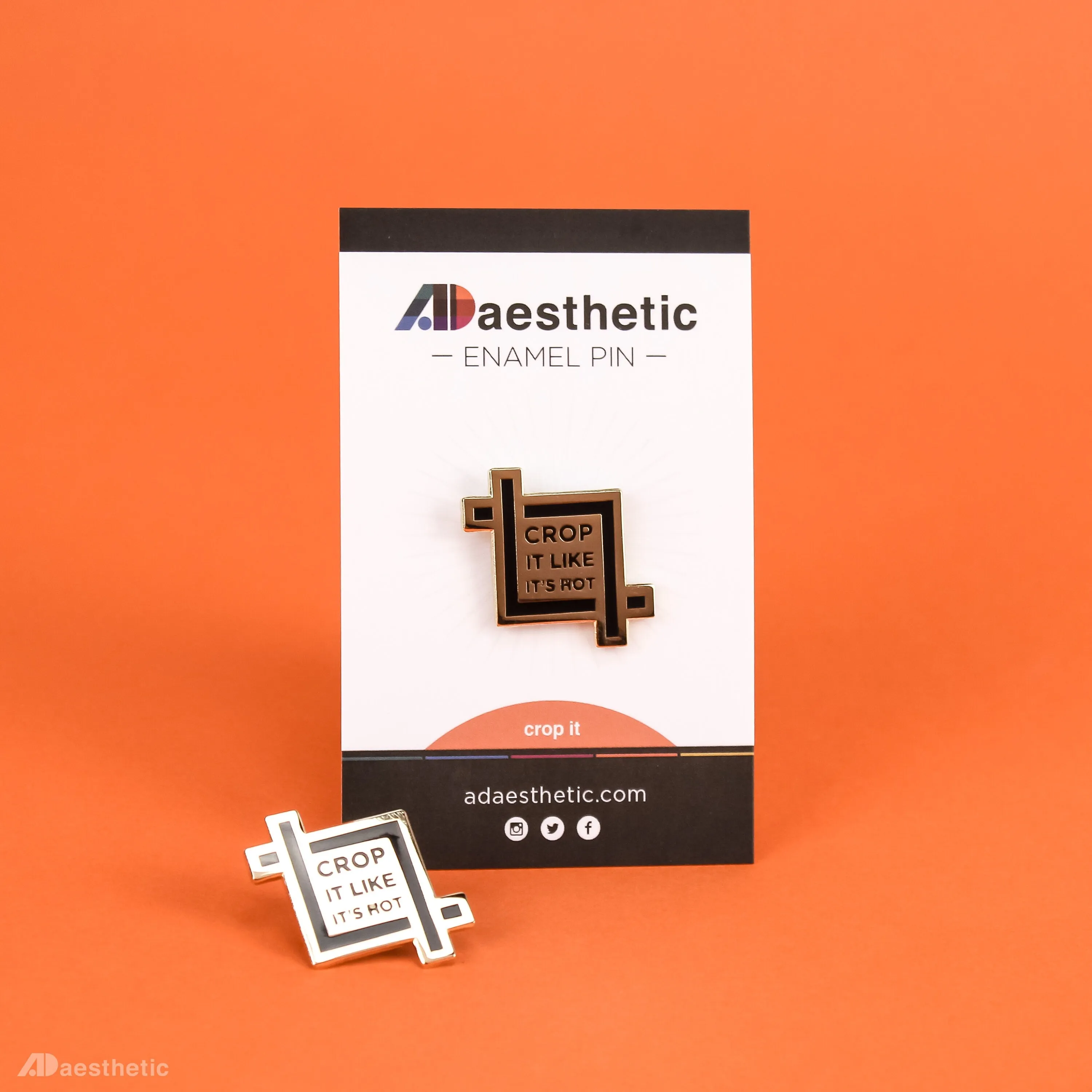 Crop It Enamel Lapel Pin