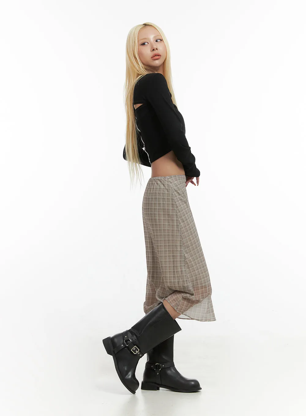 Cut Out Slim-Fit Crop Top CO414