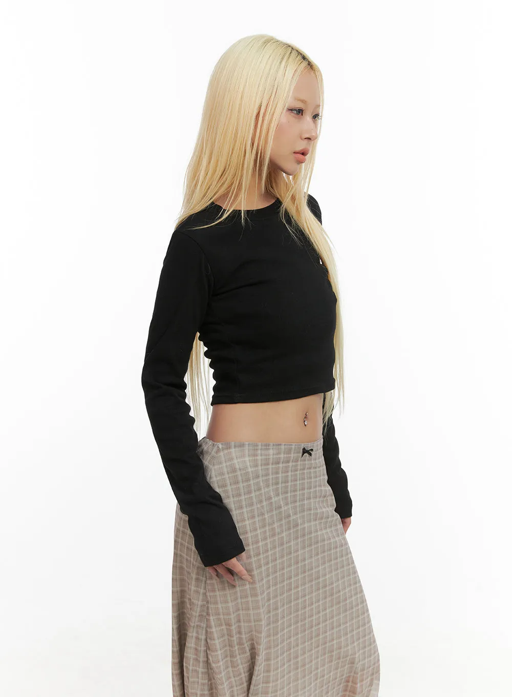 Cut Out Slim-Fit Crop Top CO414