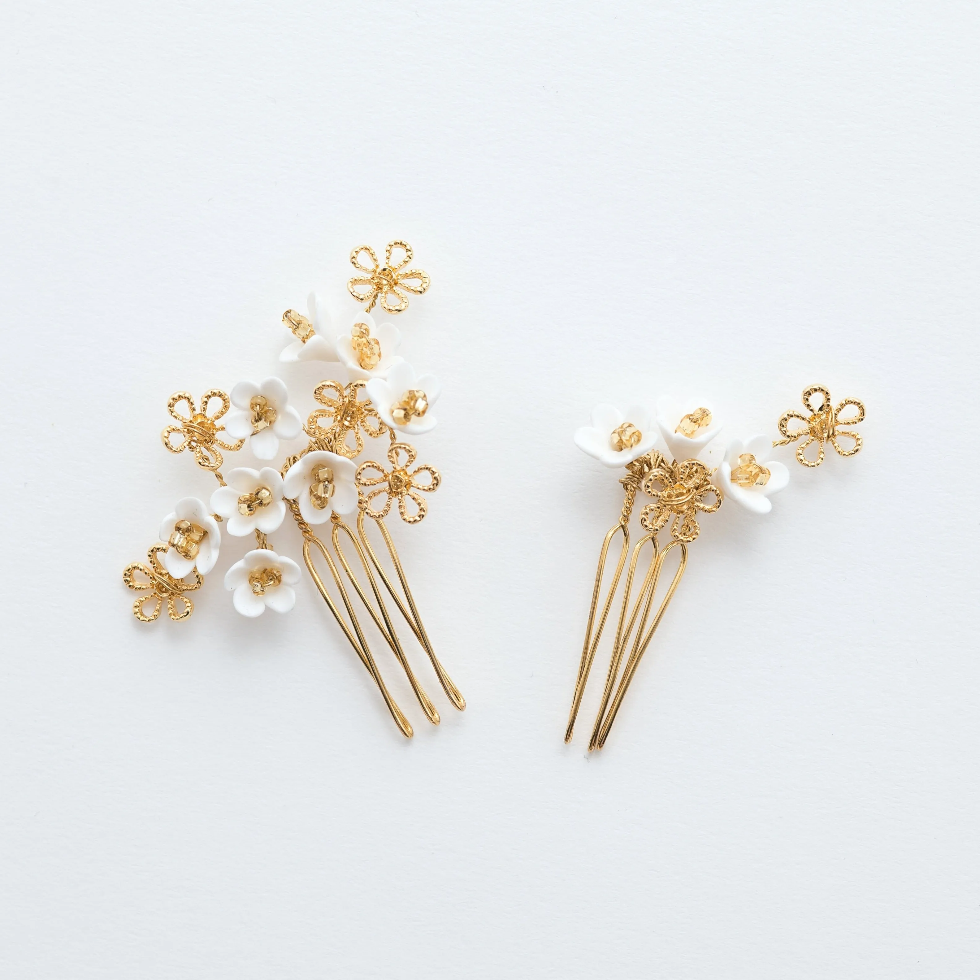 dainty wedding hair combs set - style 22015