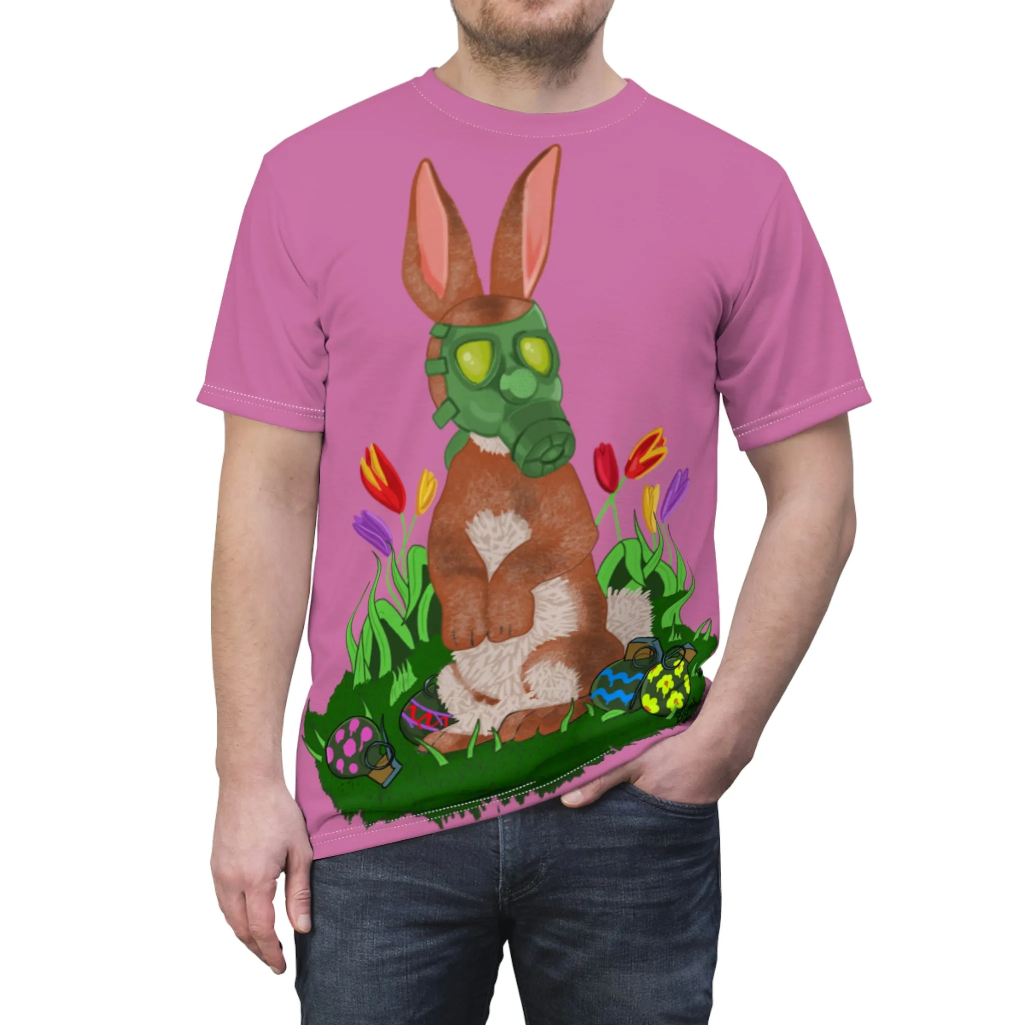 Easter Bunny 2023 Unisex AOP Cut & Sew Tee