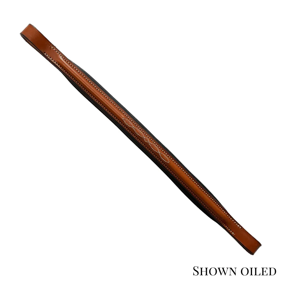 Edgewood Fancy Stitched Raised Padded Browband - 1/2"