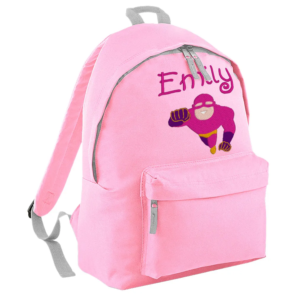 Embroidered Rucksack - Super Hero (Flying)