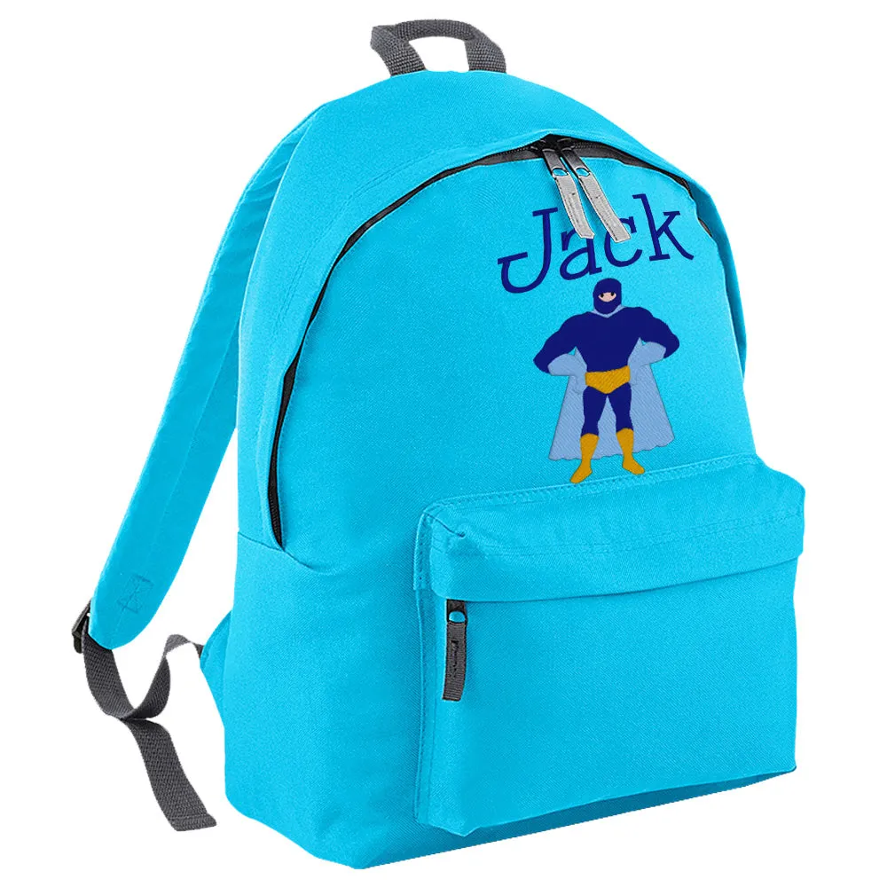 Embroidered Rucksack - Super Hero (Standing)