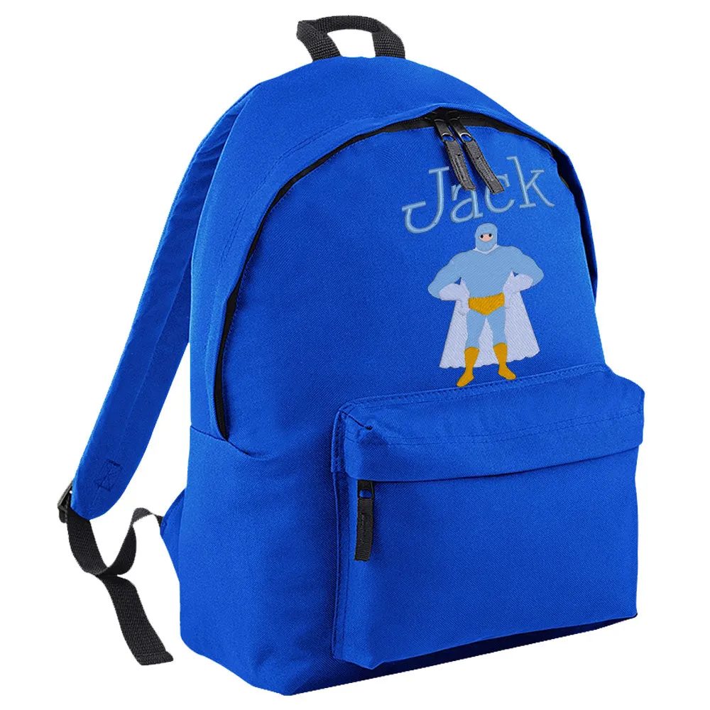 Embroidered Rucksack - Super Hero (Standing)