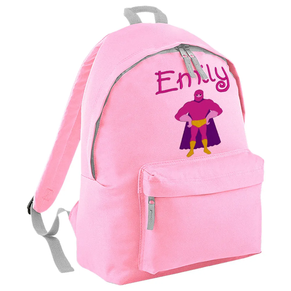 Embroidered Rucksack - Super Hero (Standing)