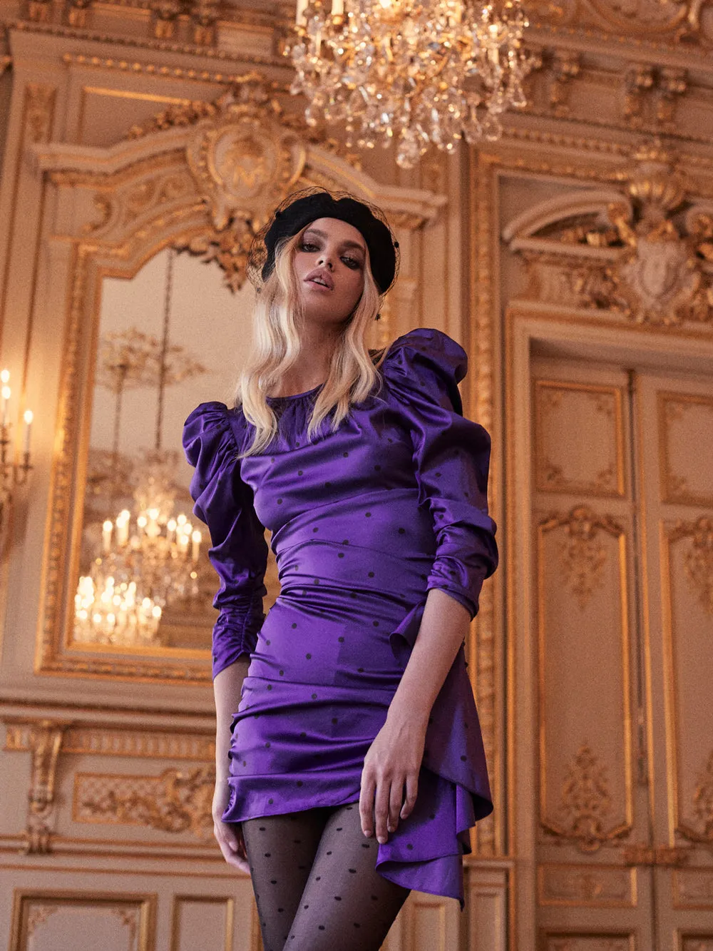 ENDLESS MINI DRESS PURPLEDOT