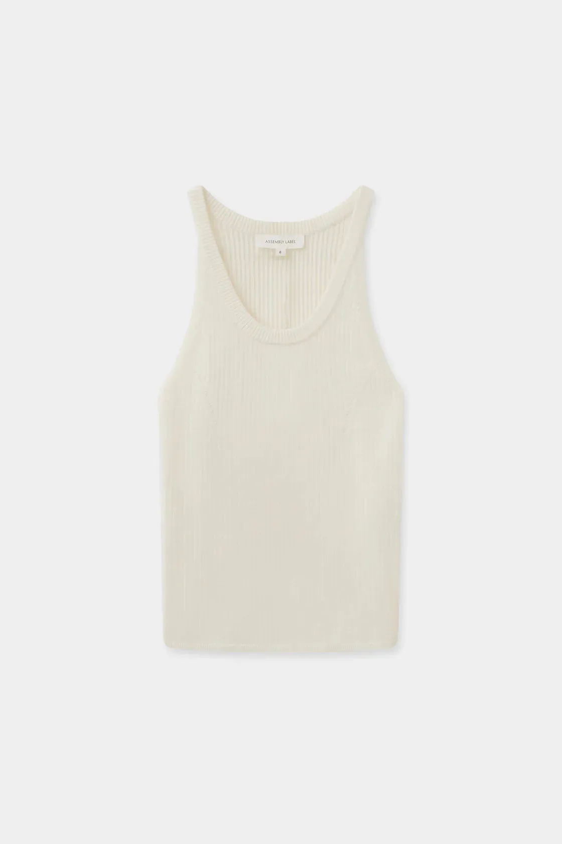 ESTELLA WOOL SCOOP NECK TANK | WHITE