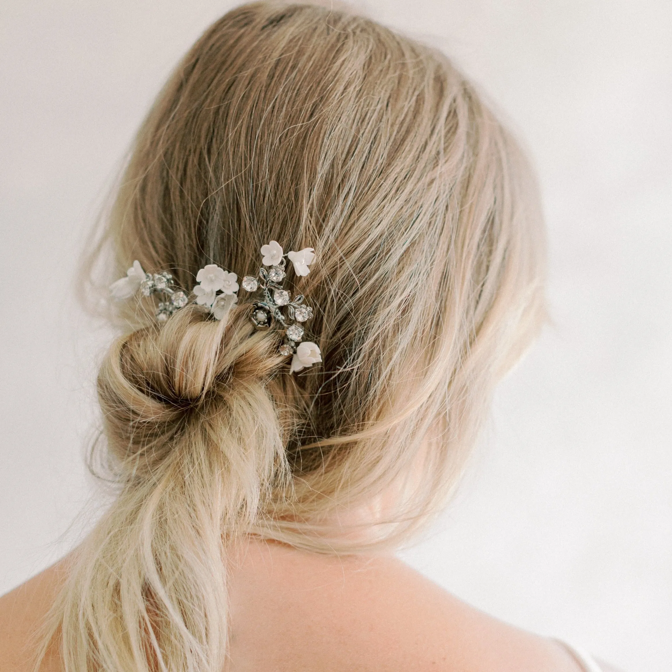 floral bridal hair combs set - style 22006