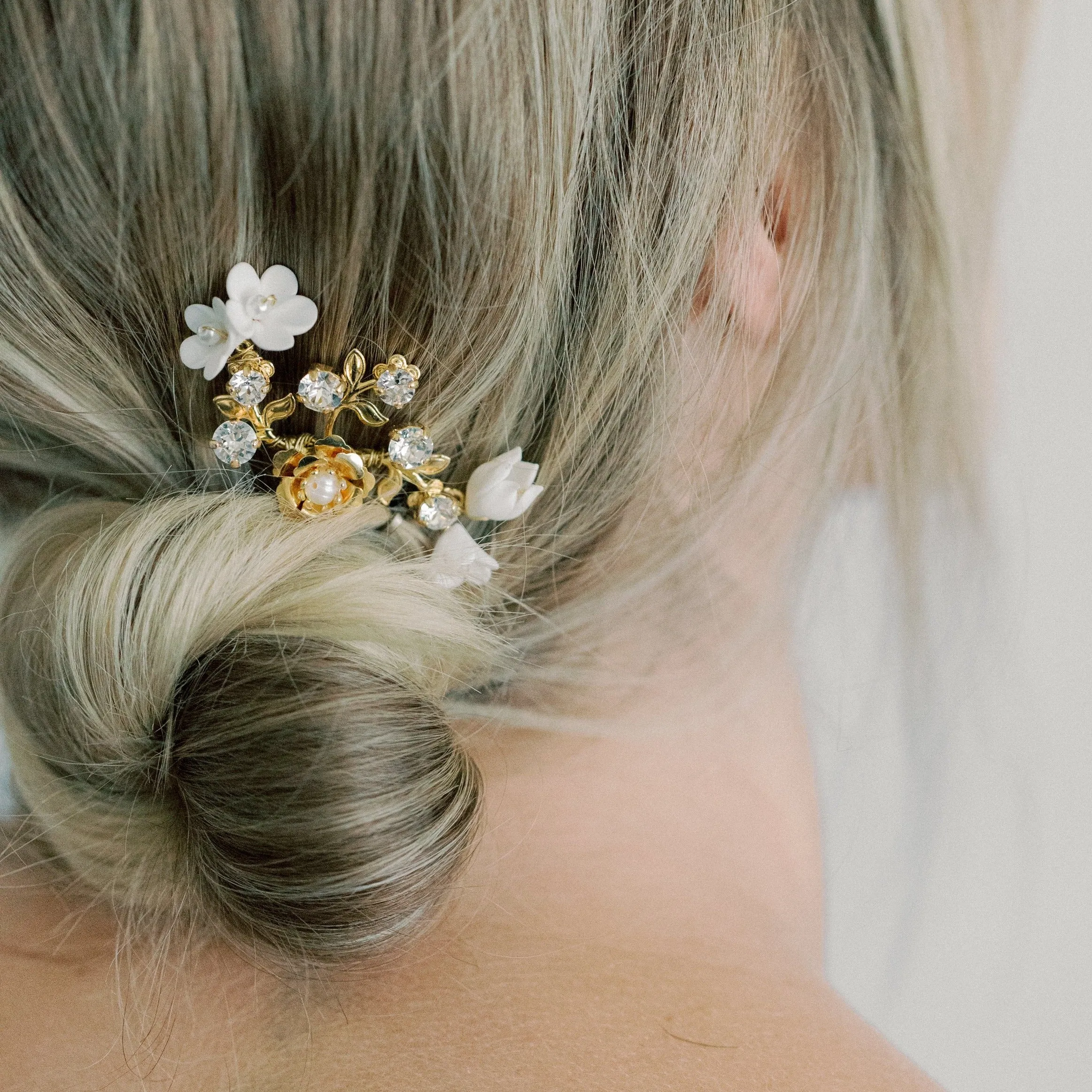 floral bridal hair combs set - style 22006