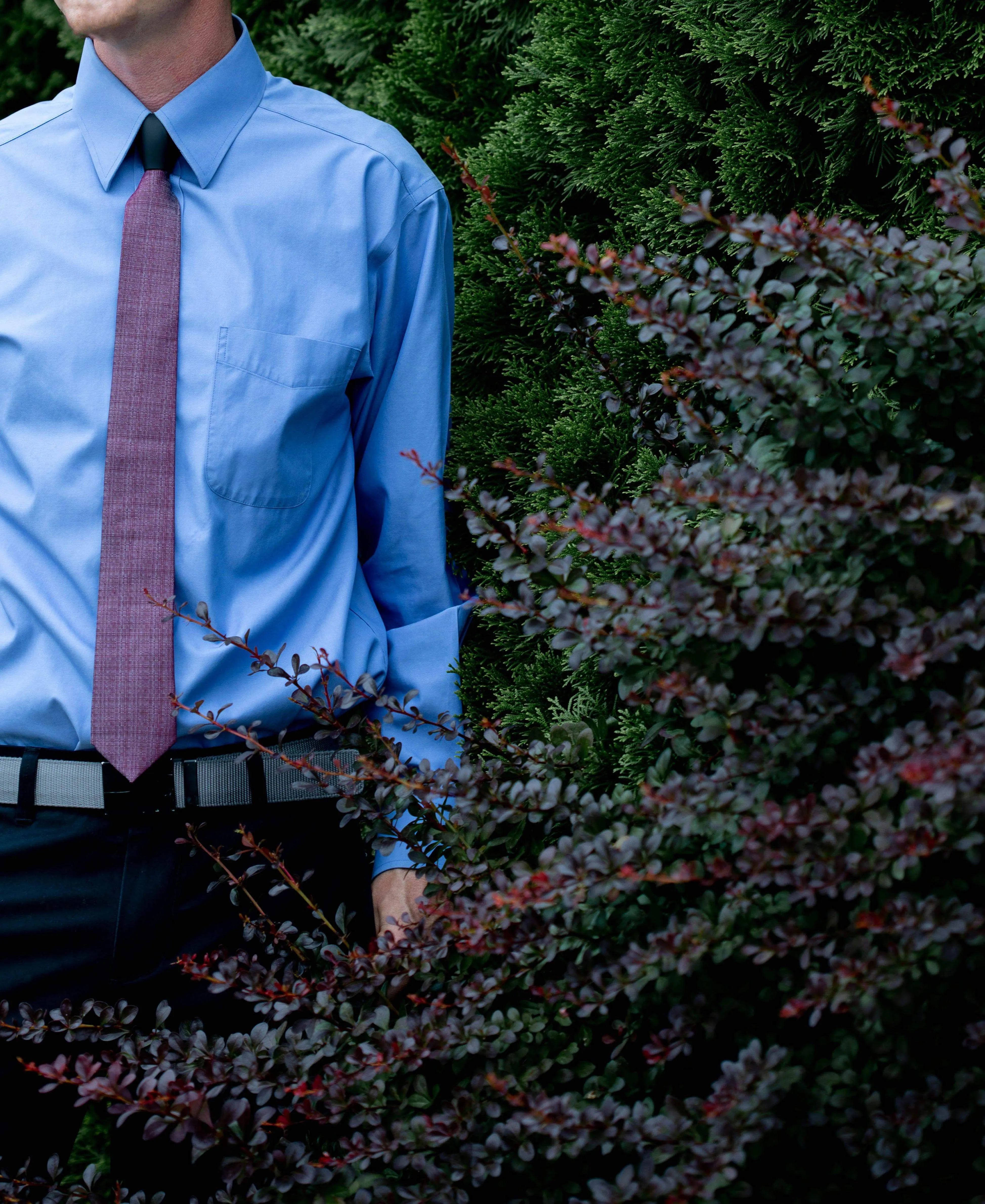 Grey Silk & Dark Red Silk- 2 TIE SET
