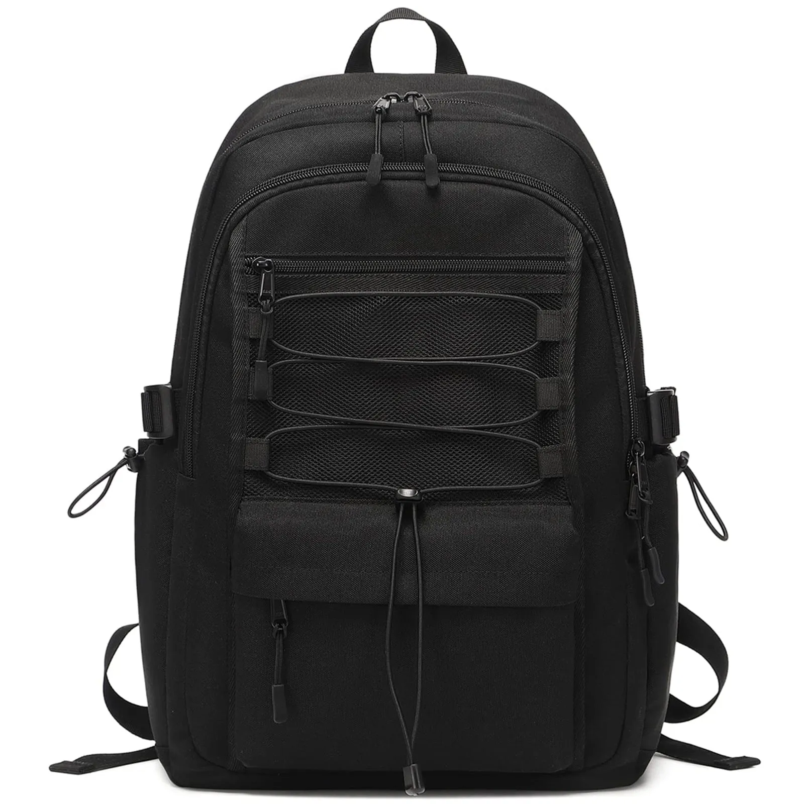 Kids Mesh School Backpacks - Black Pink Beige Book Bags For Girls Classic Backpack College Laptop Bag Large Middle School Travel Daypack