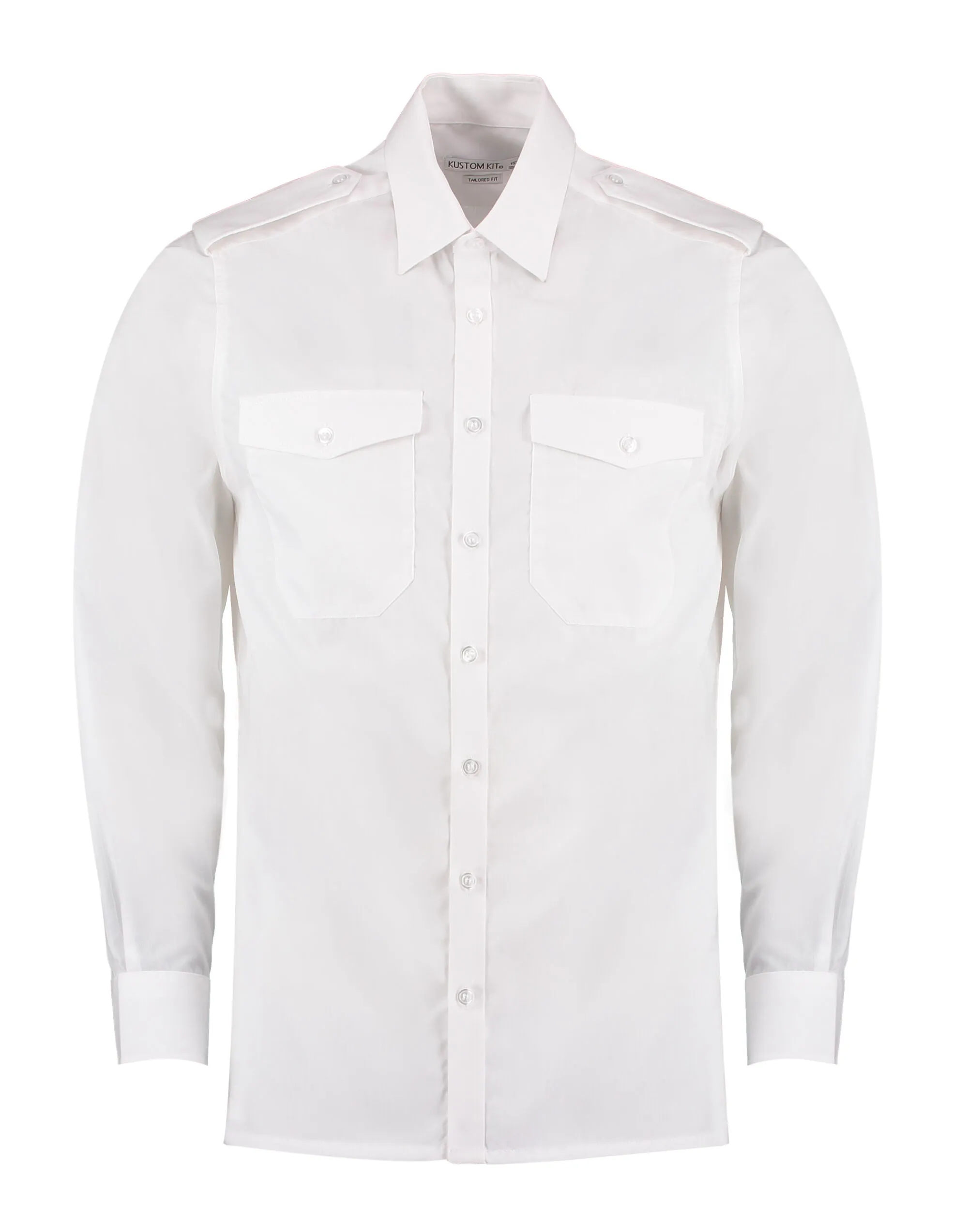 KK134 Kustom Kit Tailored Fit L/S Pilot Shirt