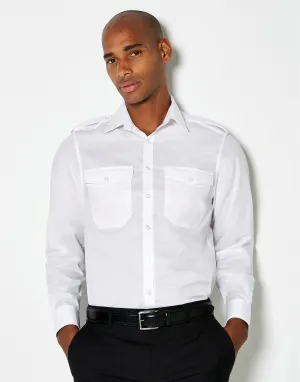 KK134 Kustom Kit Tailored Fit L/S Pilot Shirt
