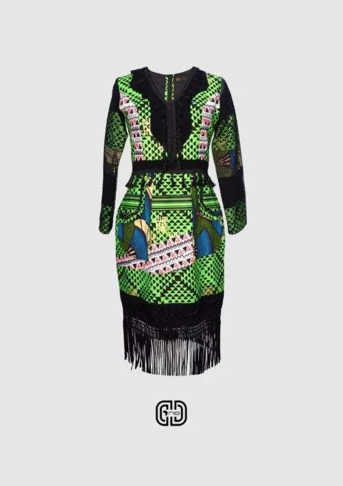 Long Sleeved Fitted Dress