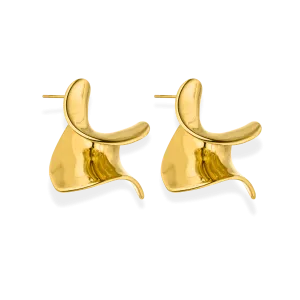 Meltdown Wavy Ohrringe 14K Vergoldet