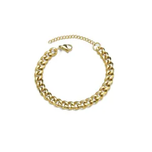 Minimal Gold 8mm Cuban Chain Bracelet