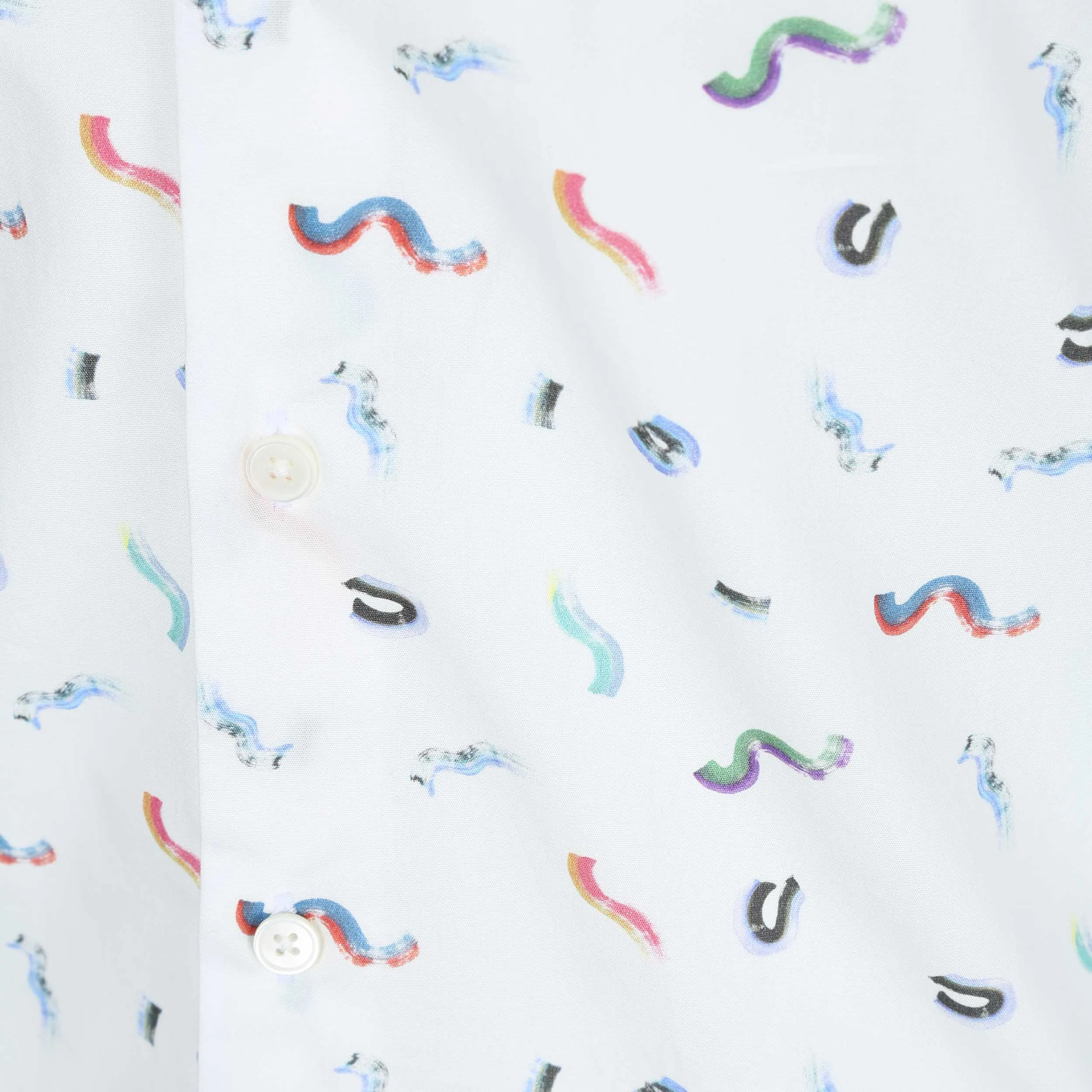 Paul Smith Tailored Fit Shirt in White Pattern
