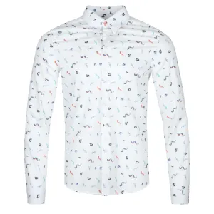 Paul Smith Tailored Fit Shirt in White Pattern