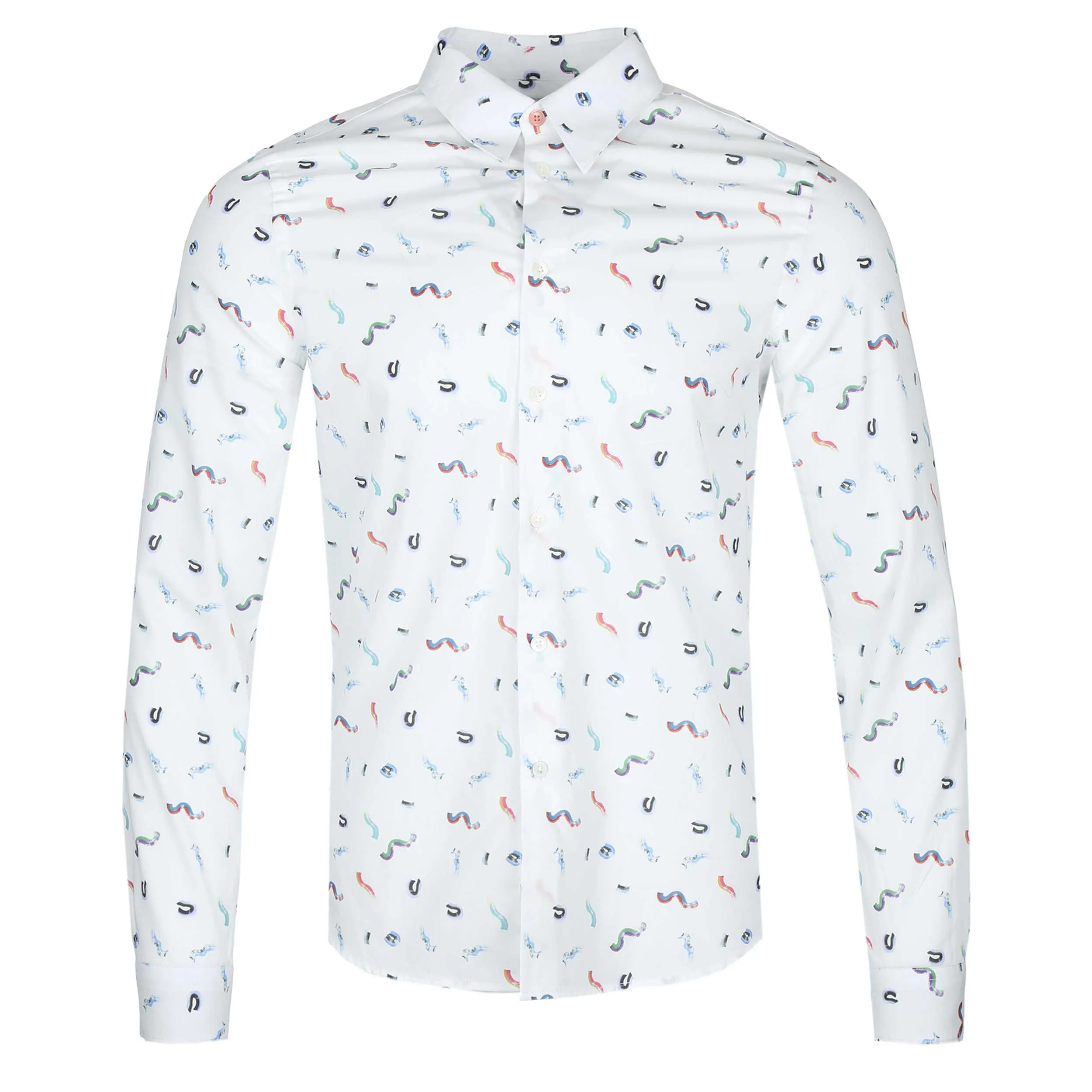 Paul Smith Tailored Fit Shirt in White Pattern