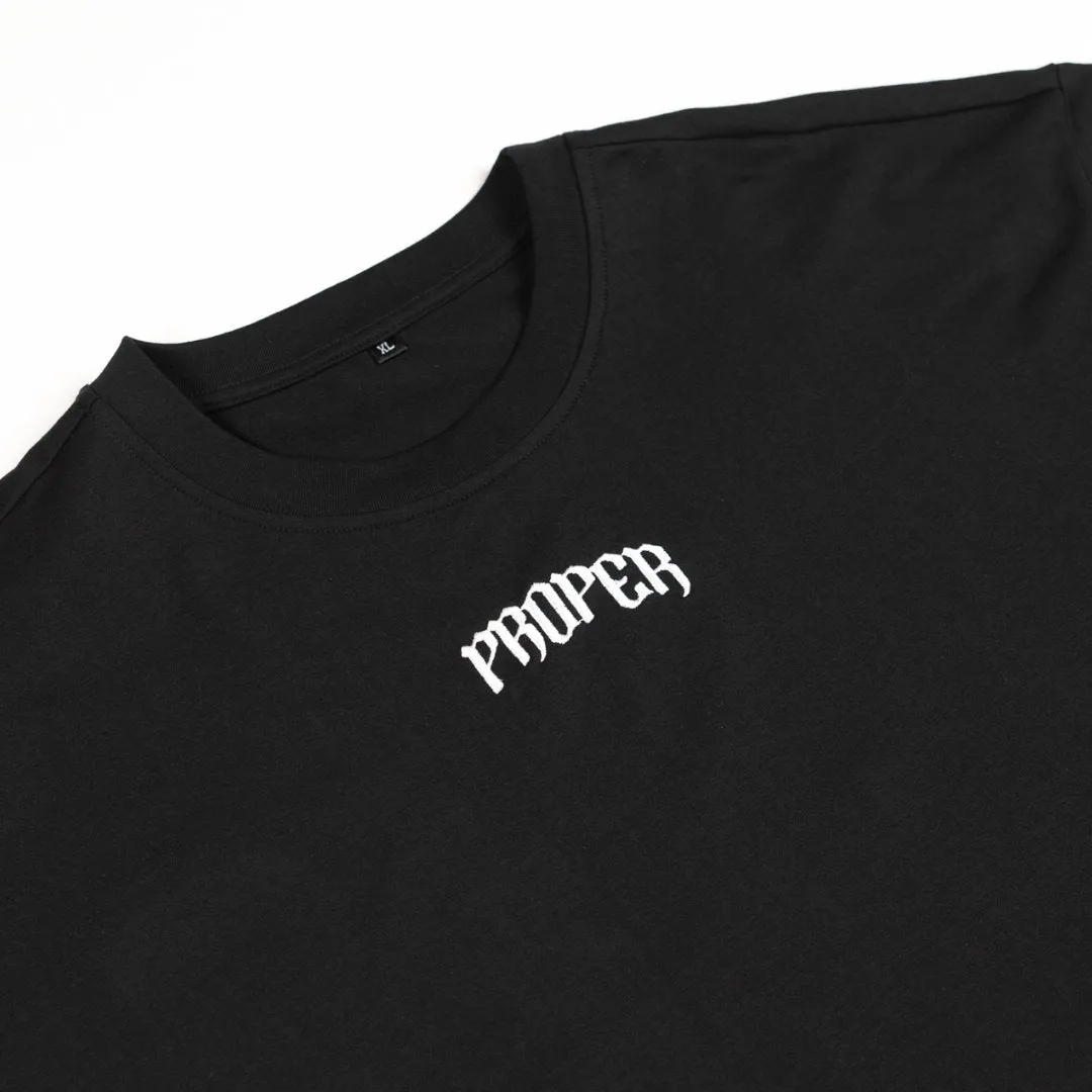 PROPER FITTED TEE BLACK