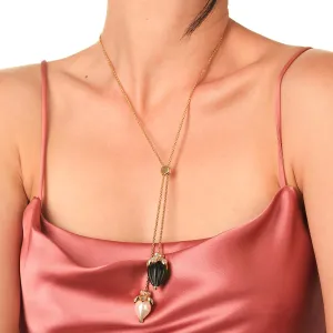 Raina Hydro Emerald, Pearl & CZ Bolo Necklace