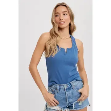 Rib Fitted Racer Tank
