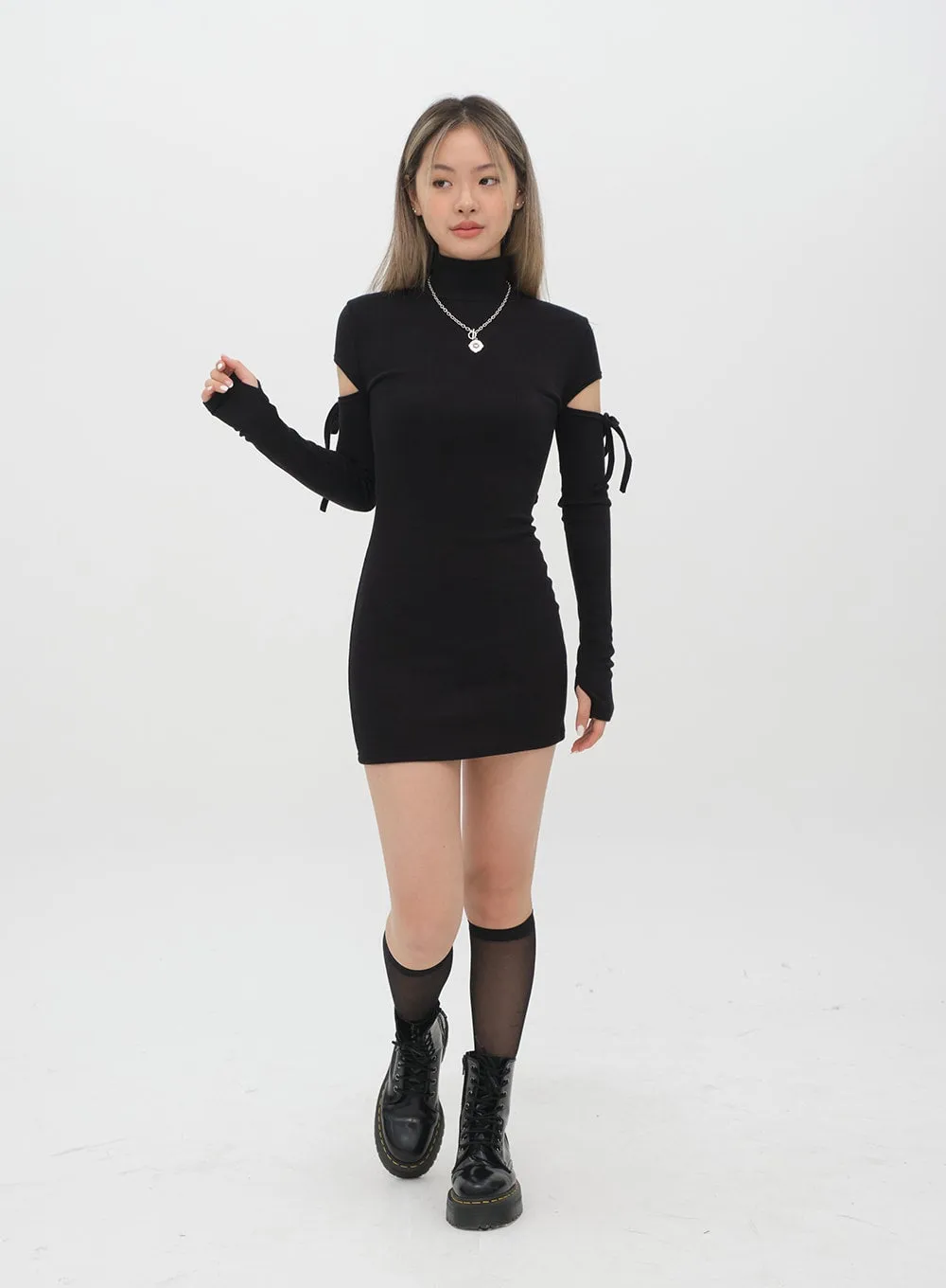 Slim Cut-Out Mini Dress C2001
