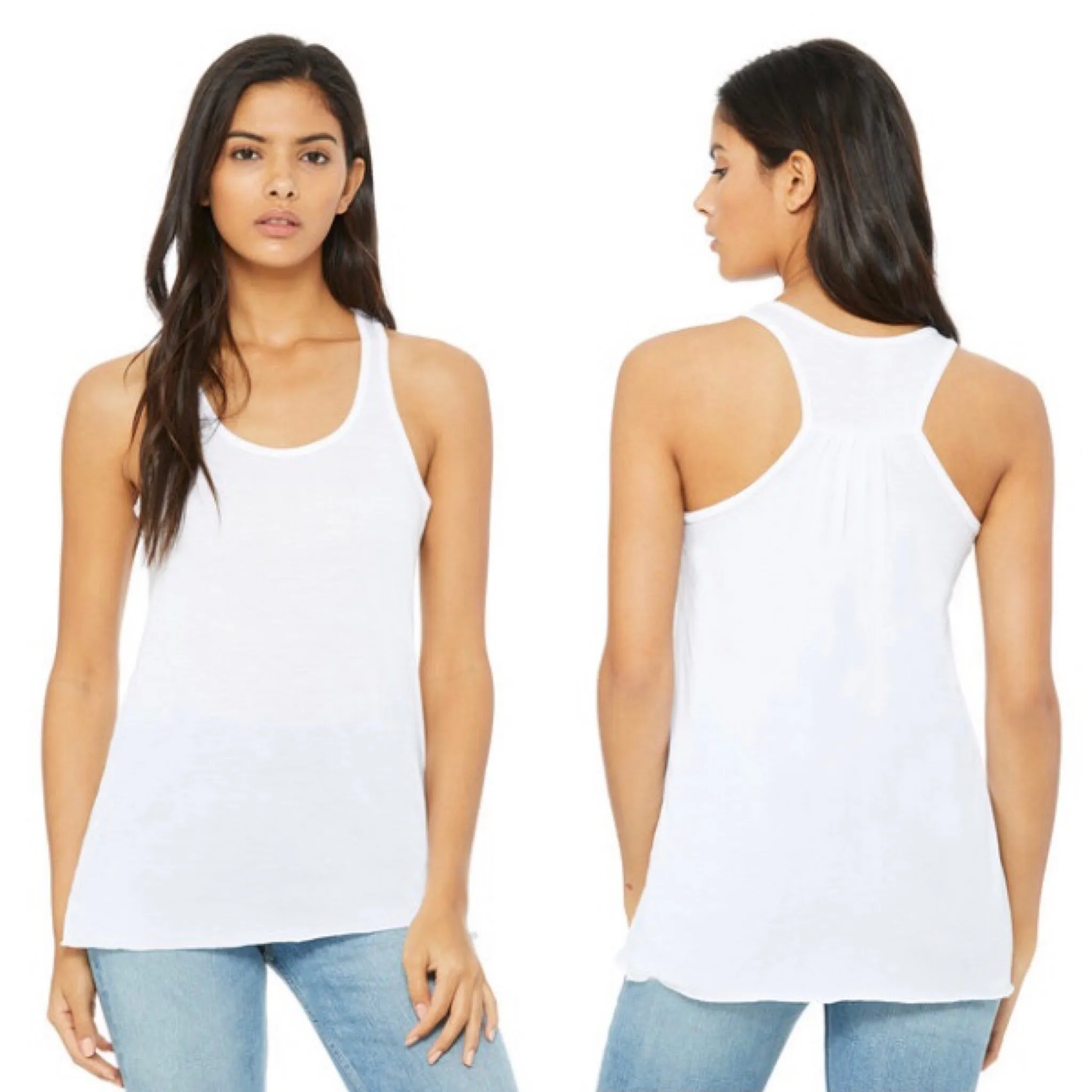 SUMMER VIBES Flowy Racerback Tank