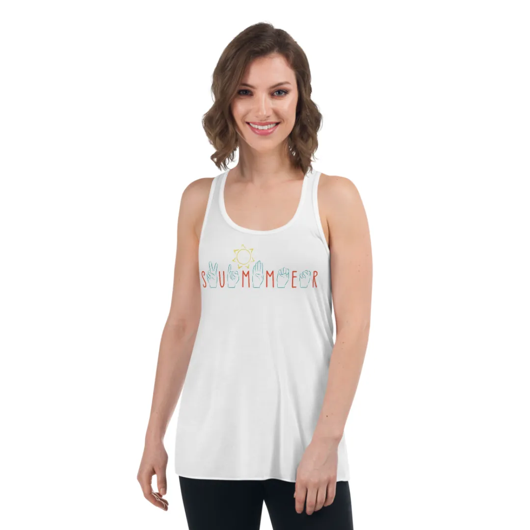 SUMMER VIBES Flowy Racerback Tank